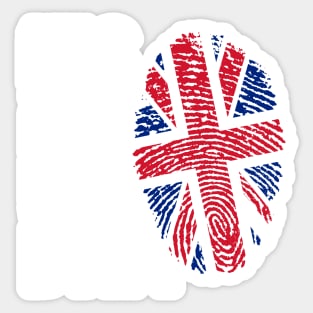 Its In My DNA United Kingdom British Fingerprint Sticker